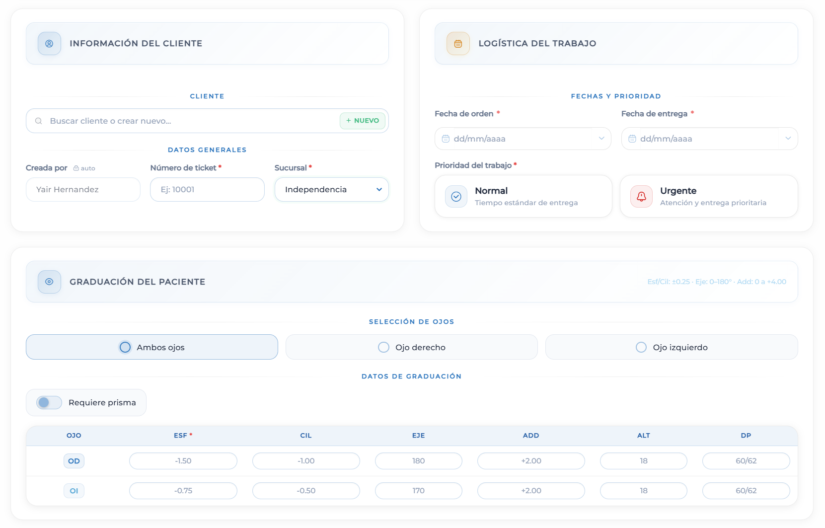 Órdenes de Laboratorio